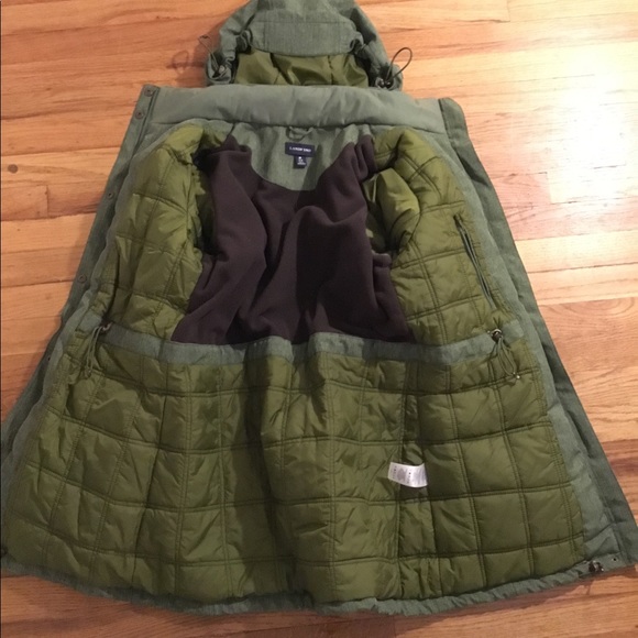 Land's End parka lined army green M military - Picture 7 of 8